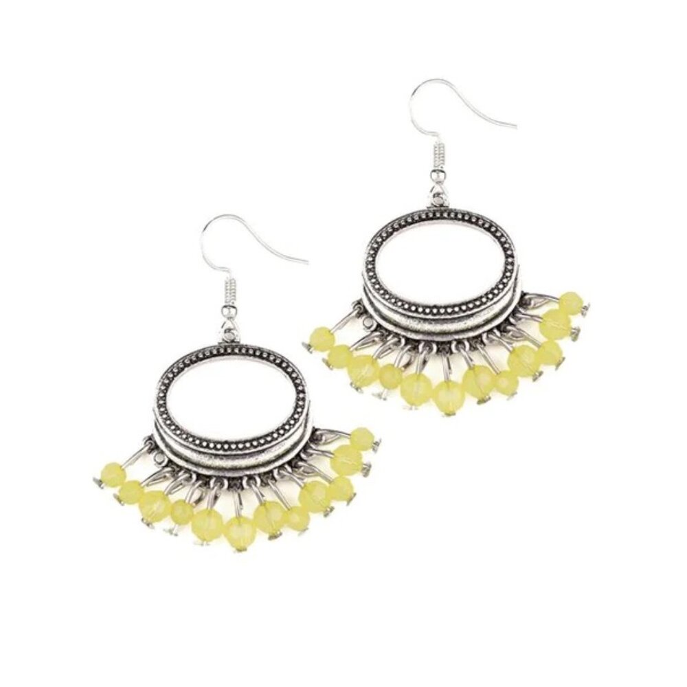 Paparazzi Happy Days Yellow Earrings